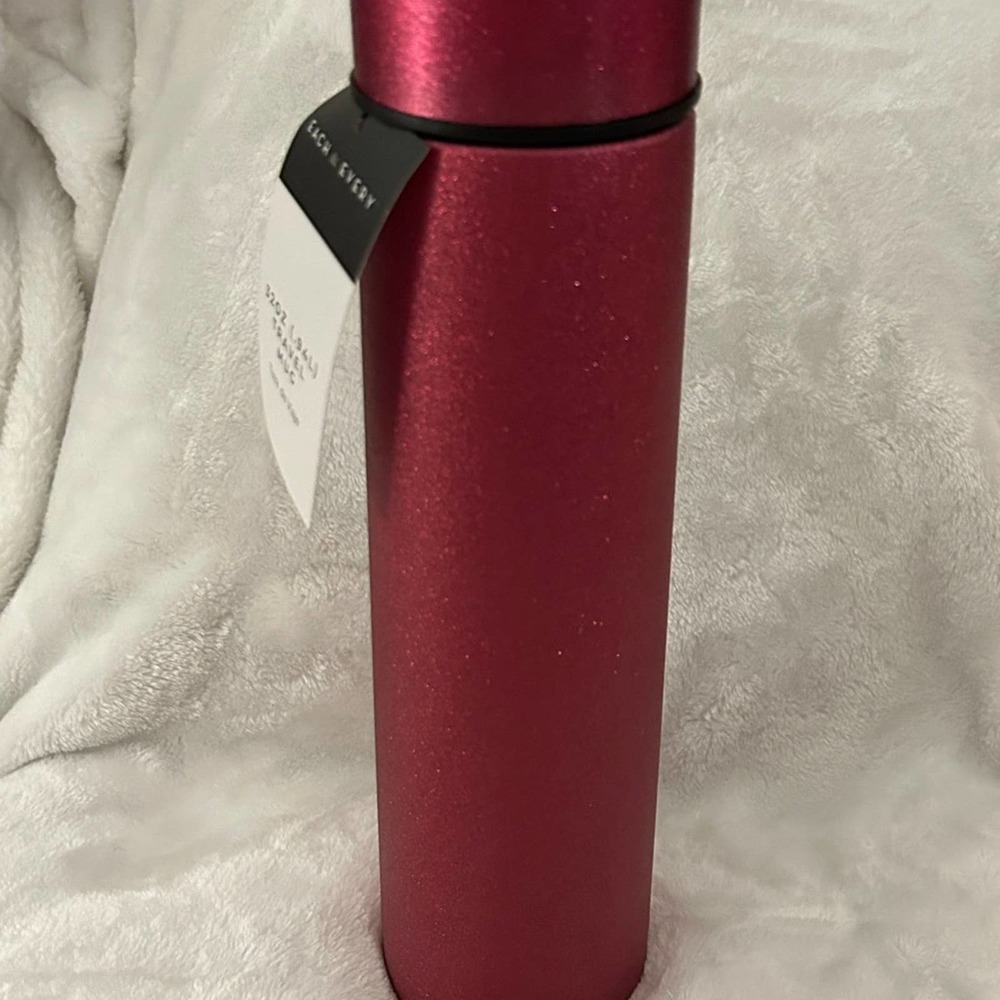 BLING HOT PINK FUCHSIA GLITTER 32 OZ STAINLESS STEEL INSULATED TRAVEL THERMOS - Picture 5 of 12